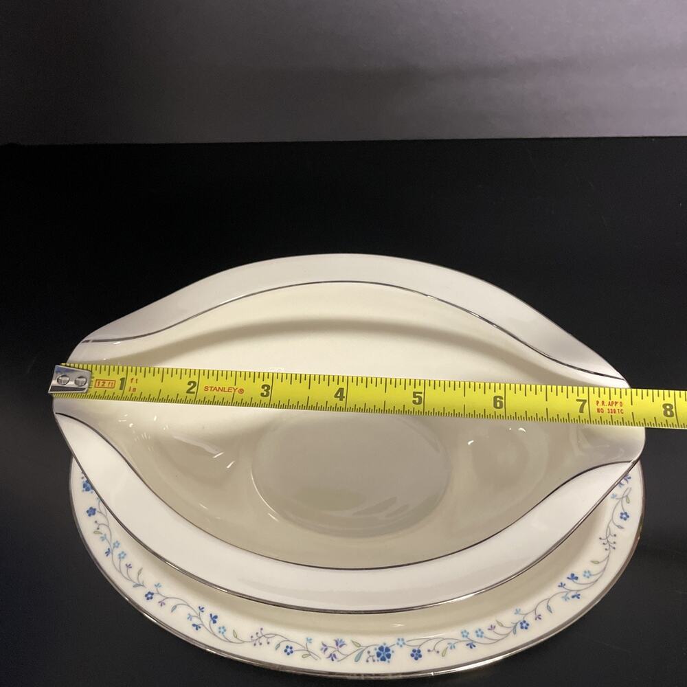 Noritake China SERENE GARDEN 7164 GRAVY BOAT with ATTACHED UNDERPLATE Japan - Picture 12 of 12